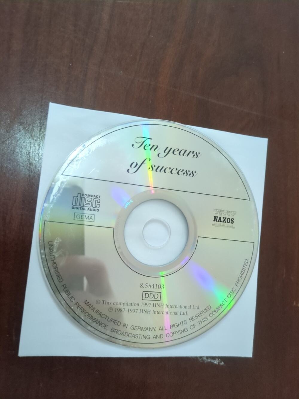 Naxos - Ten Years of Success CD 1997 disc only